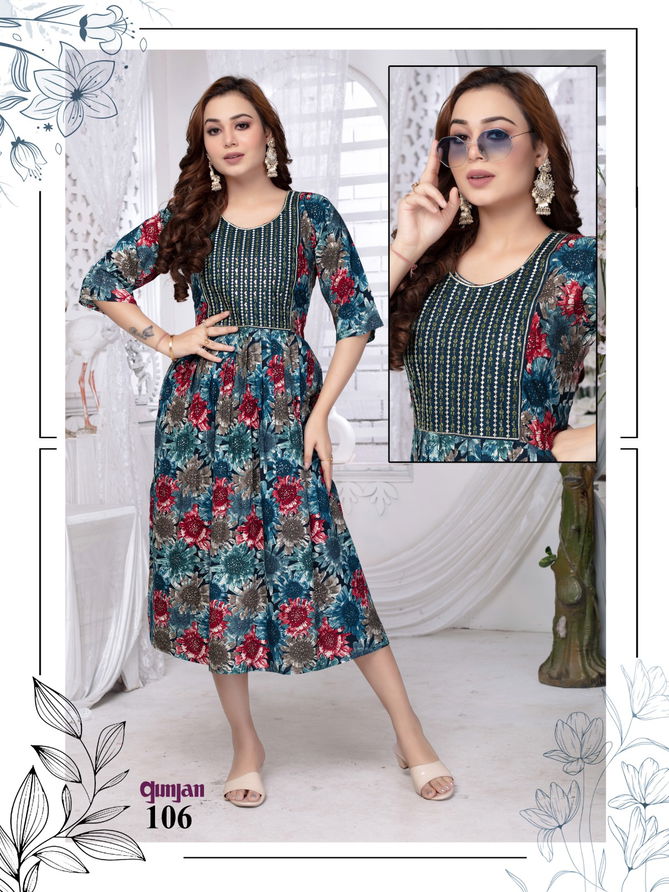 Beauty Queen Gunjan Vol 21 Rayon Anarkali Kurtis Wholesale Shop In Surat